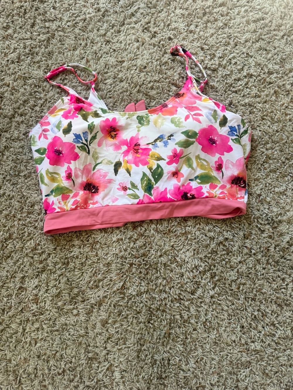 Women’s Coral Reef Floral Swim Top in Pink